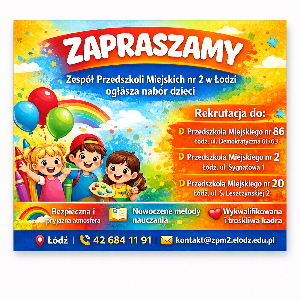 Plakat informujący o rekrutacji 